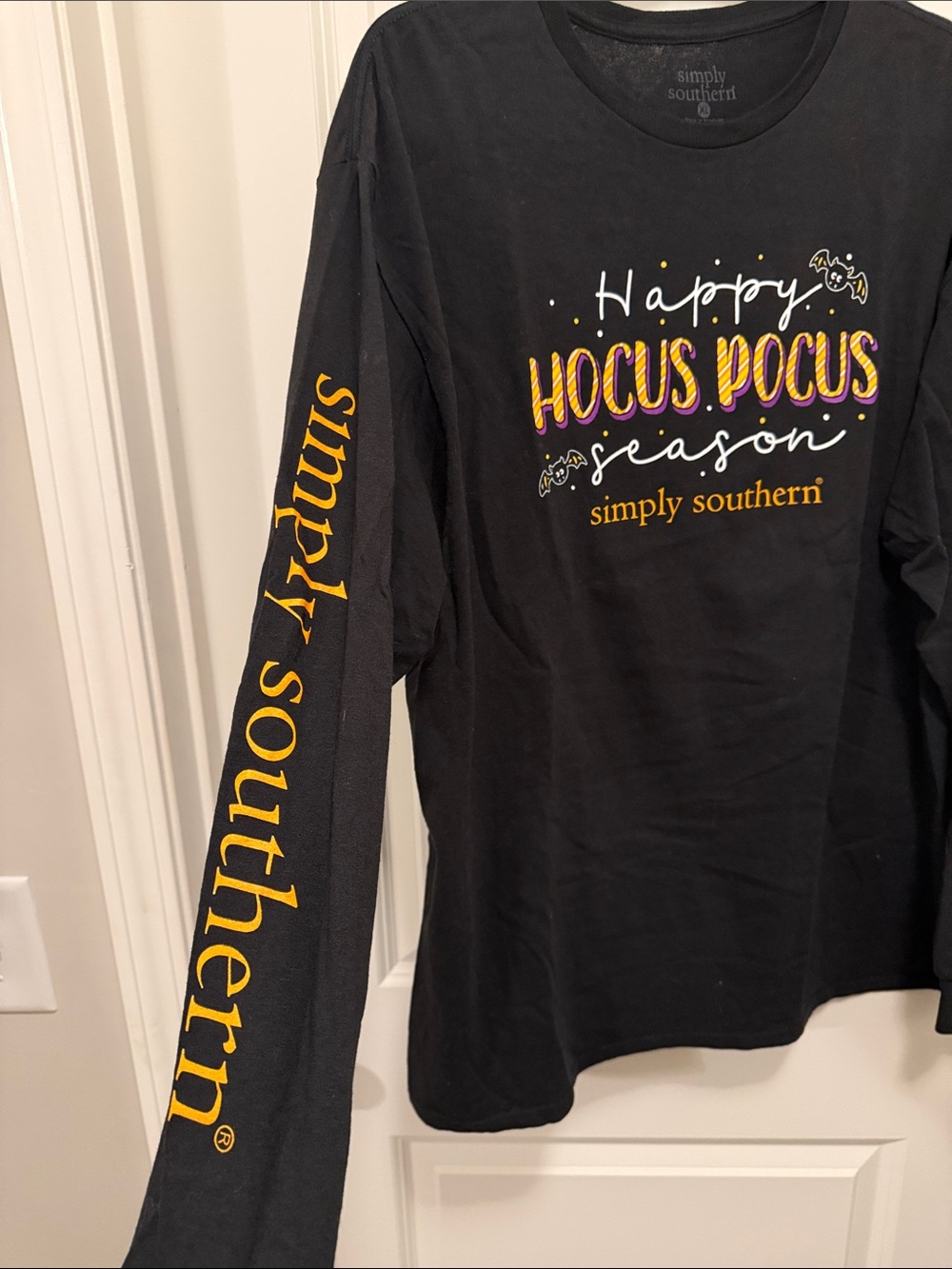 Simply Southern Womenโs ' Black "Happy Hocus Pocus Season" Long Sleeve Tee - Picture 6 of 6